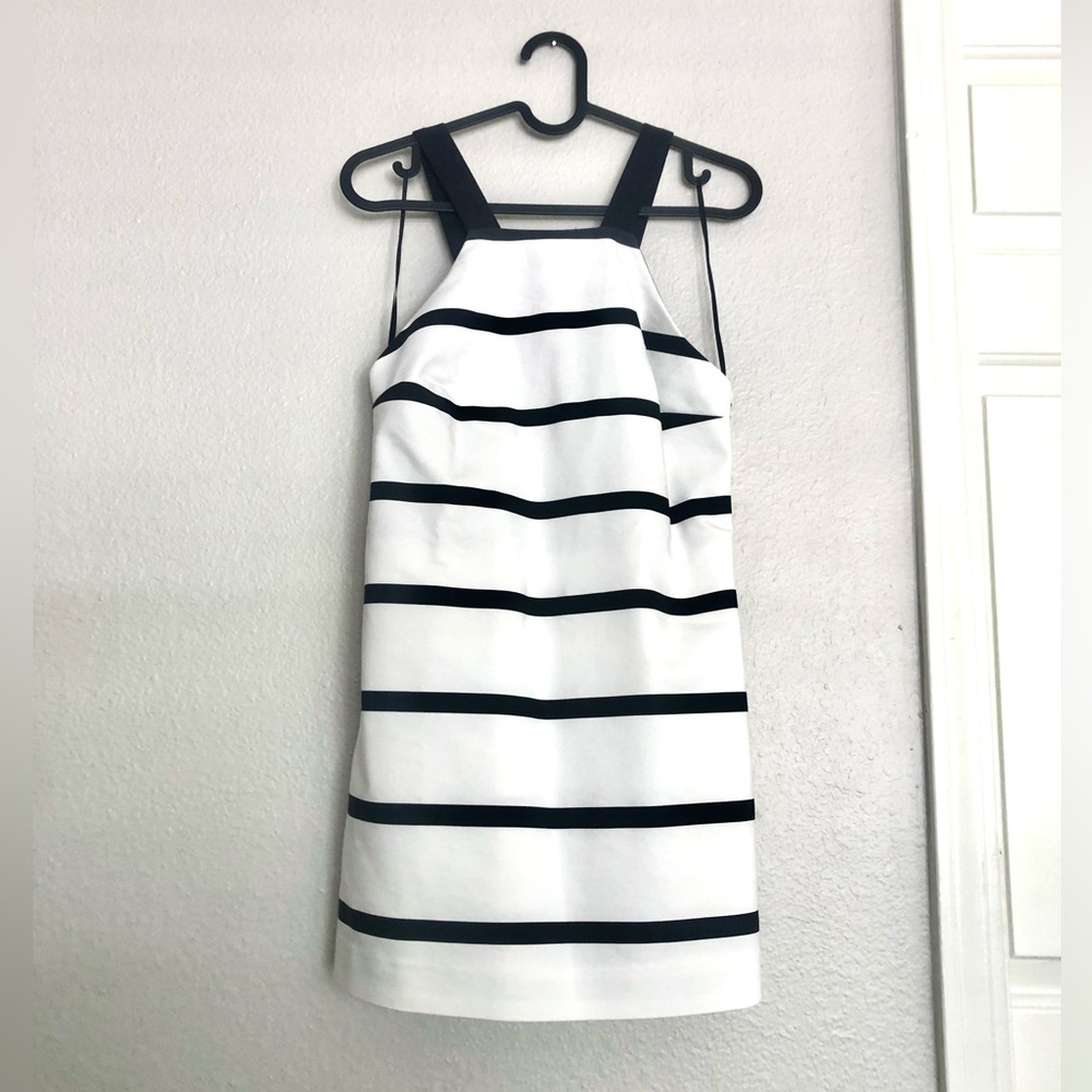 NWOT Zara Trafaluc Black and White Striped Sleeveless Short-Dress Romper